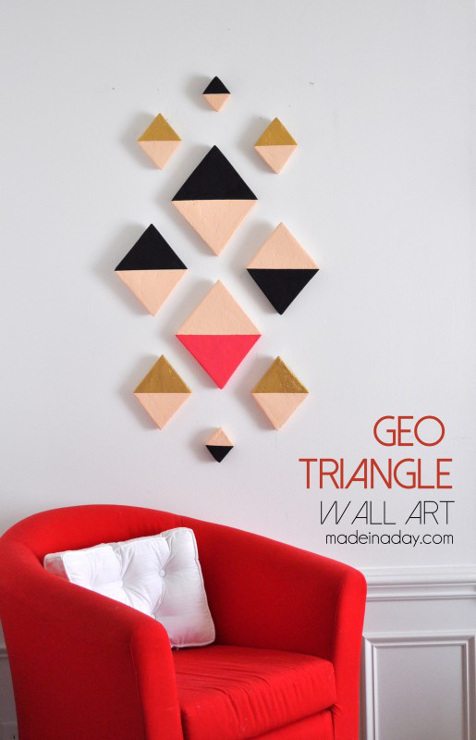 Modern Triangle Geo Wall Art Ideas