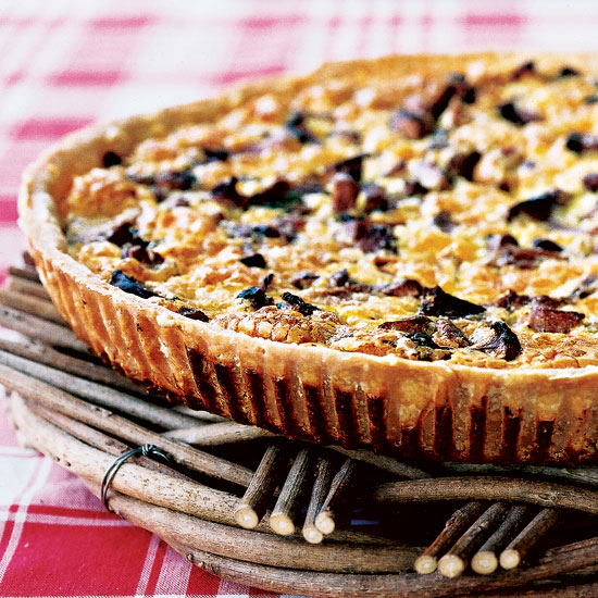 Mushroom and Ham Quiche.