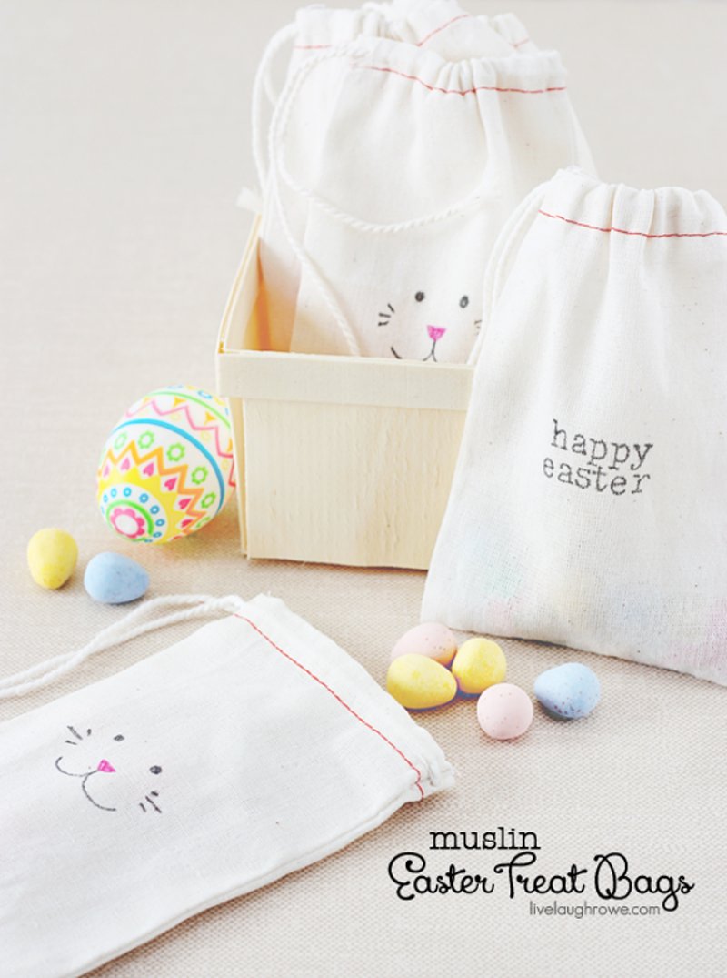 Muslin Easter Treat Bags.