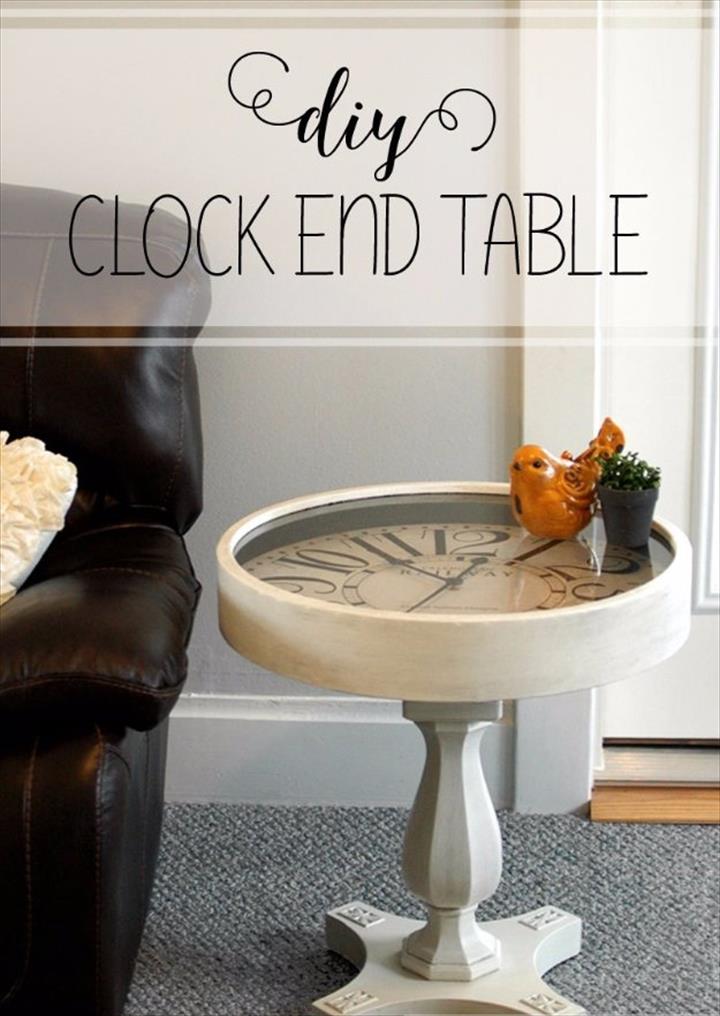 Pedestal Clock End Table.