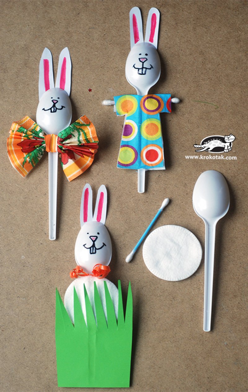 Plastic Spoon Bunnies.
