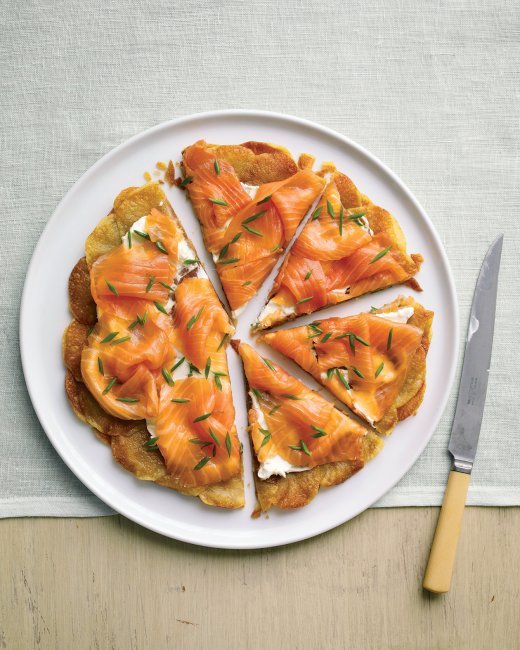 Potato Galette with Smoked Salmon.