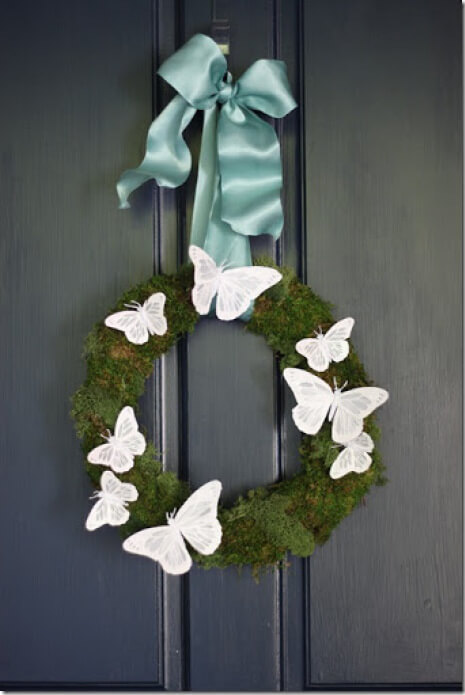 Pottery Barn inspired- butterfly wreath.