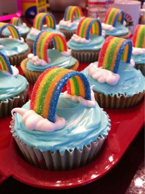 Rainbow Cupcakes.