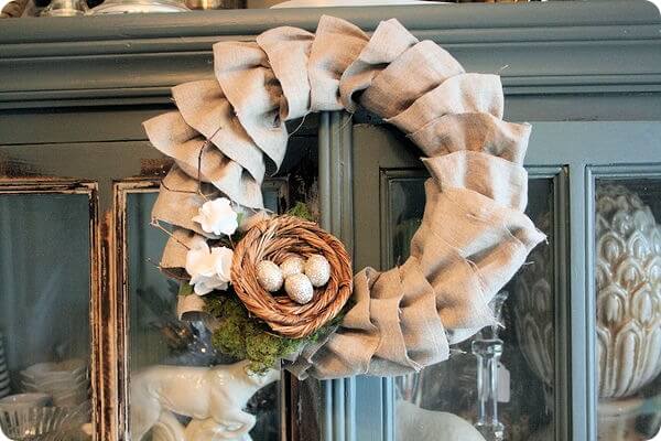 Ruffle DIY Spring Wreath