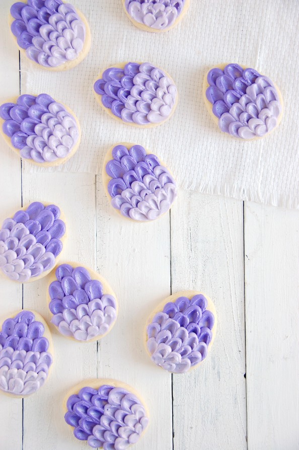 Soft Sugar Ombre Egg Cookies.