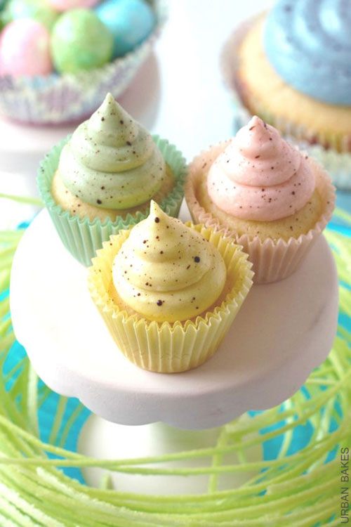 Speckled Easter Cupcakes.