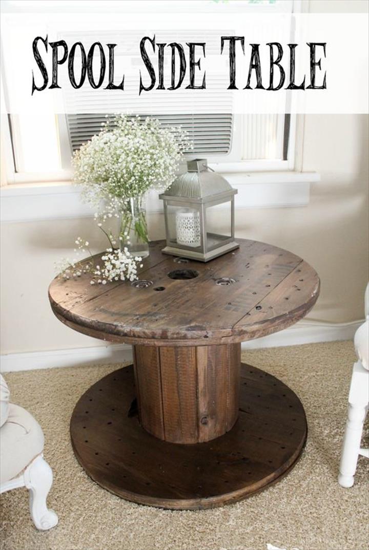 Spool Side Table.