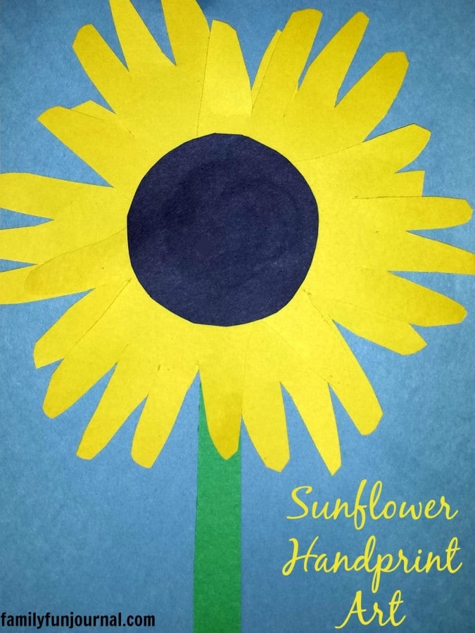 Sunflower Handprint Art Craft.