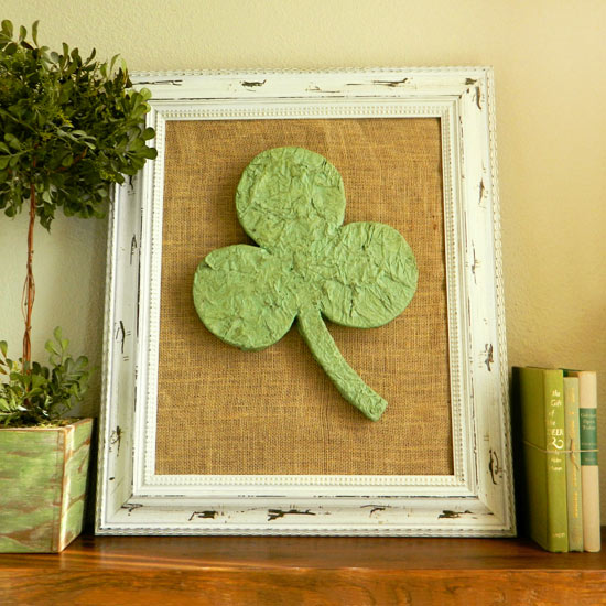 Textured Framed Clover.