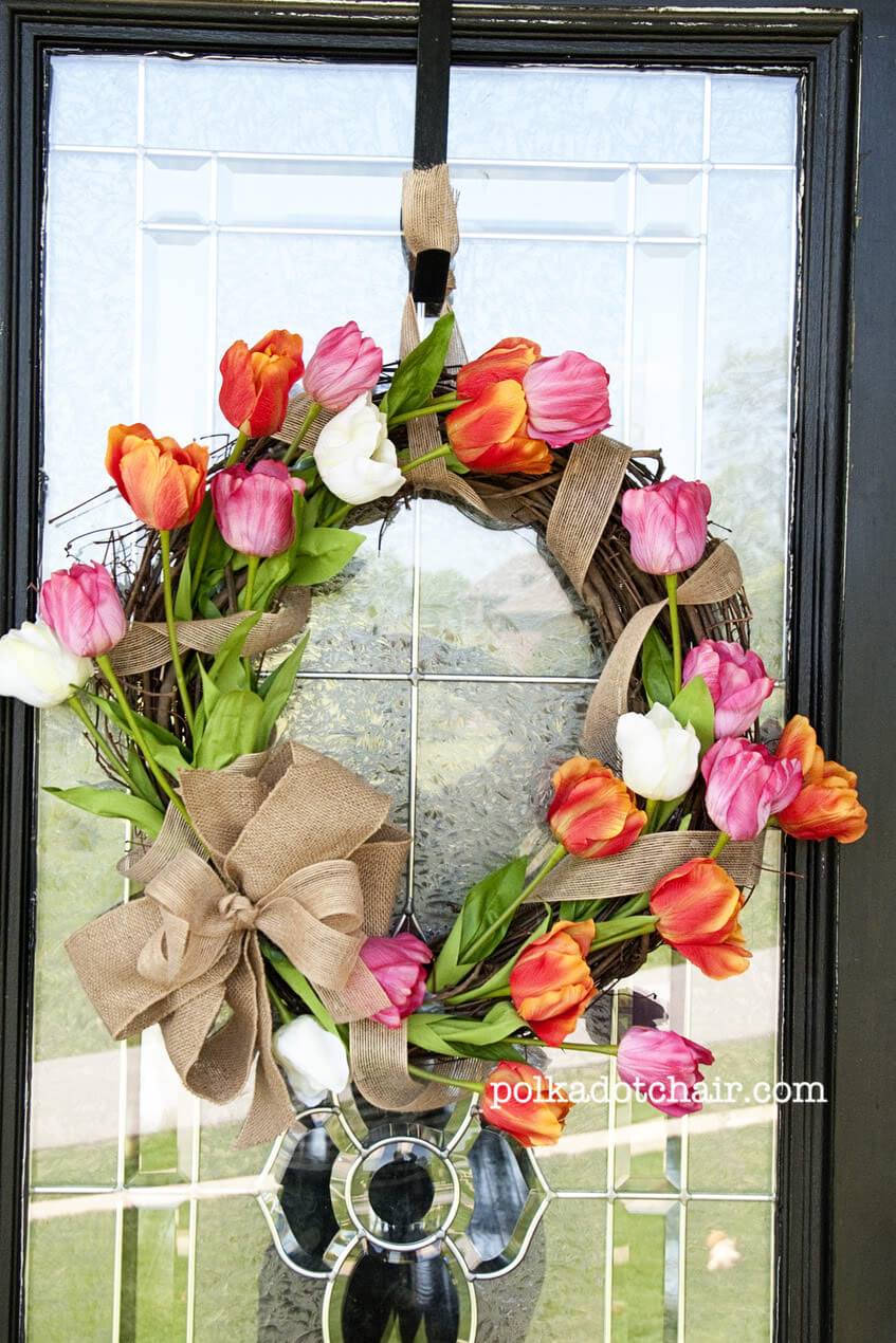 Tulip DIY Spring Wreath