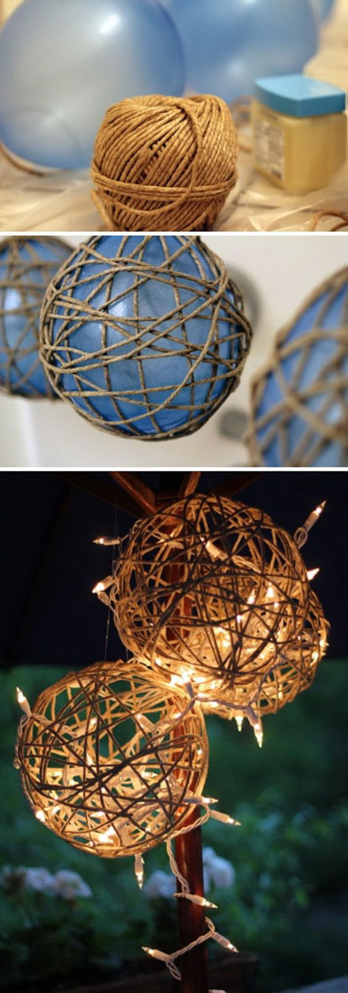 Twine Garden Lanterns, DIY Summer Projects