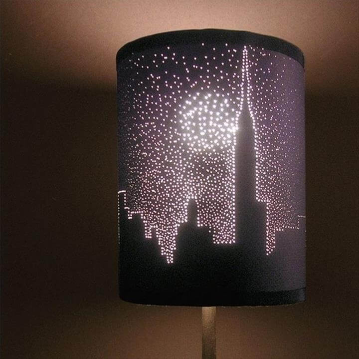 Beautiful City space Tiny Lights Lampshade.