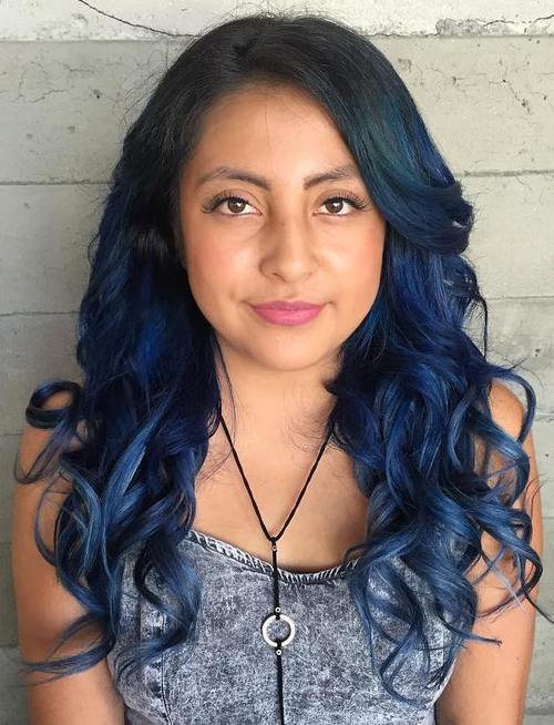 Blue Highlight Hairstyles