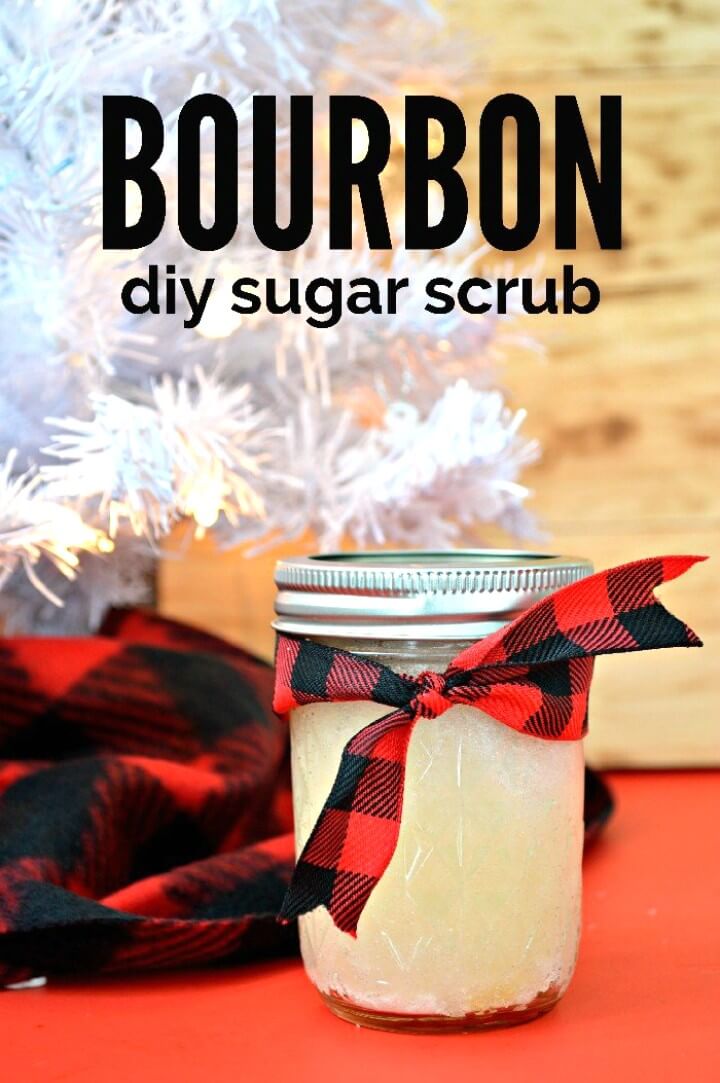 Bourbon Sugar Scrub – Mason Jar Gift For Men.