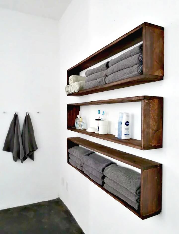Build Box Shelves Bathroom Storage.