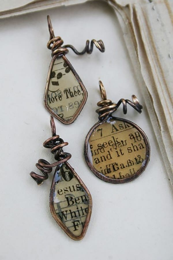 Capture wise words in handmade jewelery.