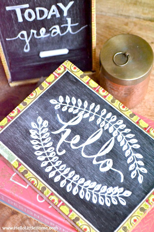 Cigar Box Chalkboard.