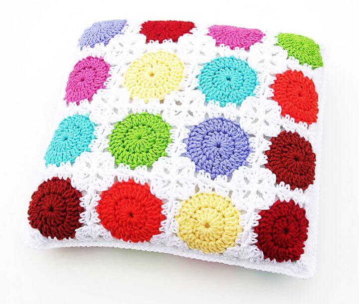 Circle In A Square Motif Pillow.