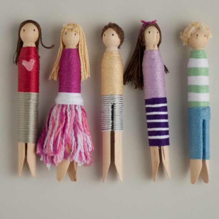 Clothespin wrap dolls are awesome.