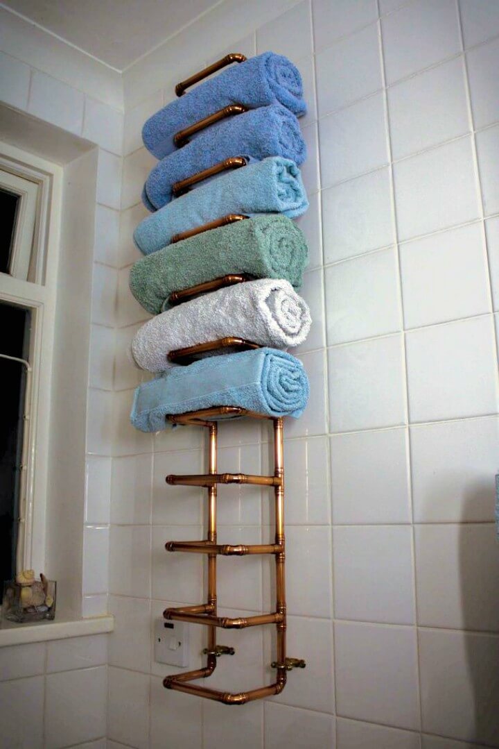 Copper Pipe Towel Rail.