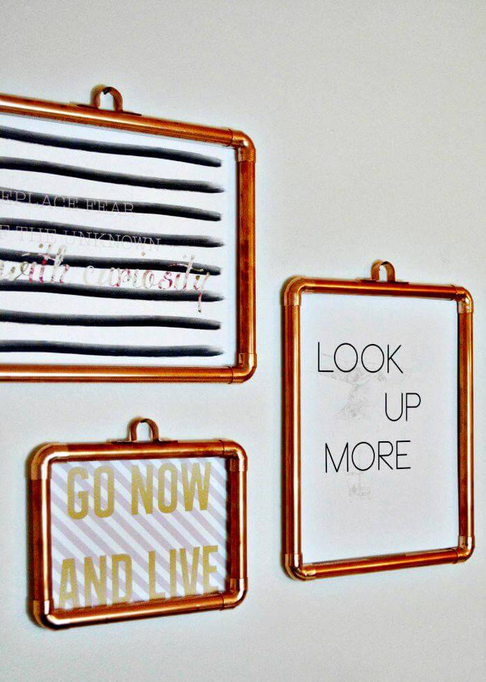 Copper Poster Hangers or Frames.