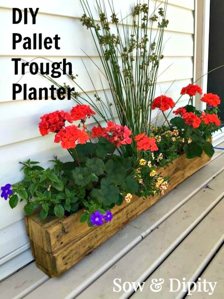 Create Pallet Trough Planter.