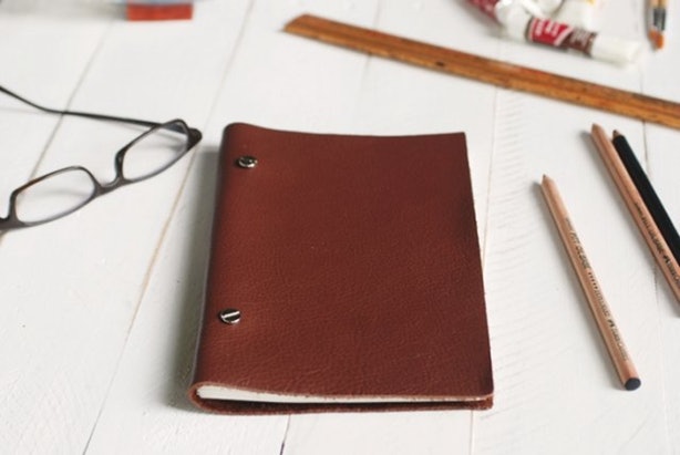 DIY Leather Sketchbook.