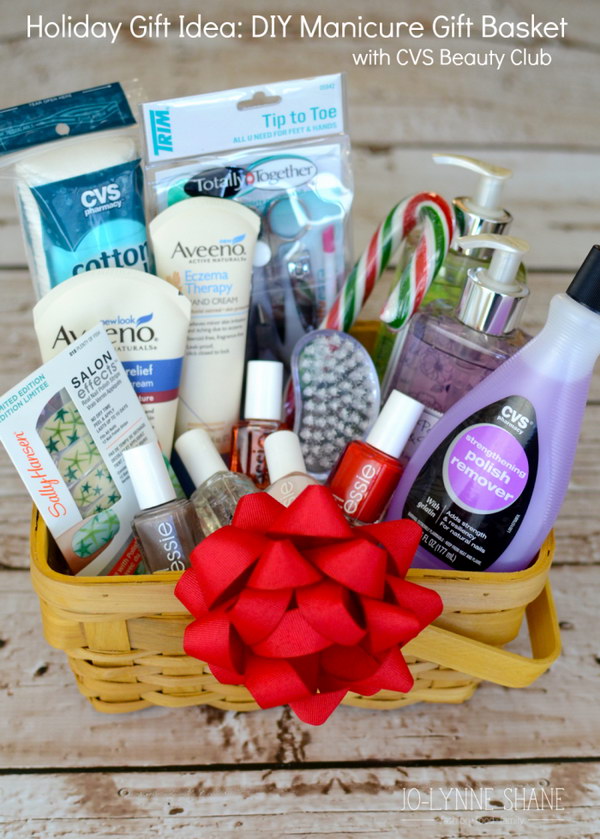 DIY Manicure Gift Basket.