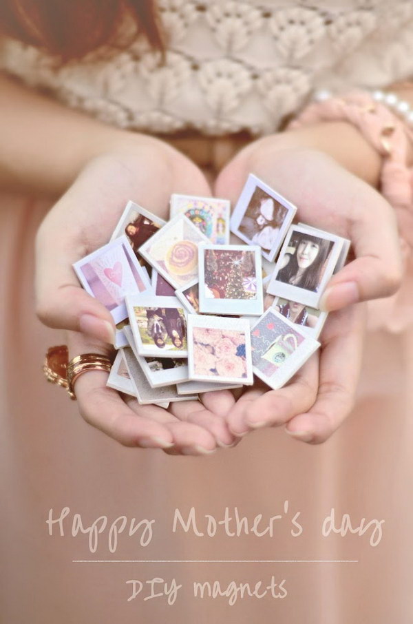 DIY Mini Photo Magnets.