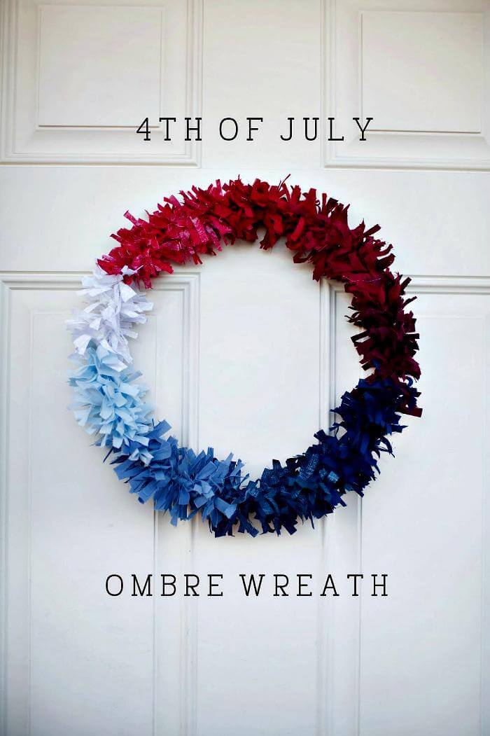 Easy 4th of July Wreath.
