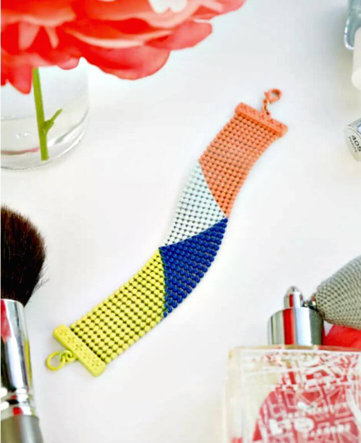 Easy DIY Colorblock Bracelet.