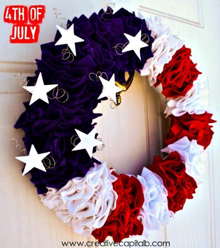 Easy Patriotic Wreath.