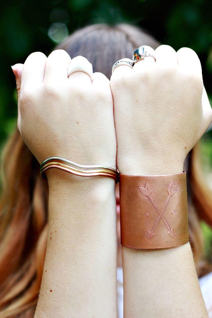 Etched Copper Cuff.