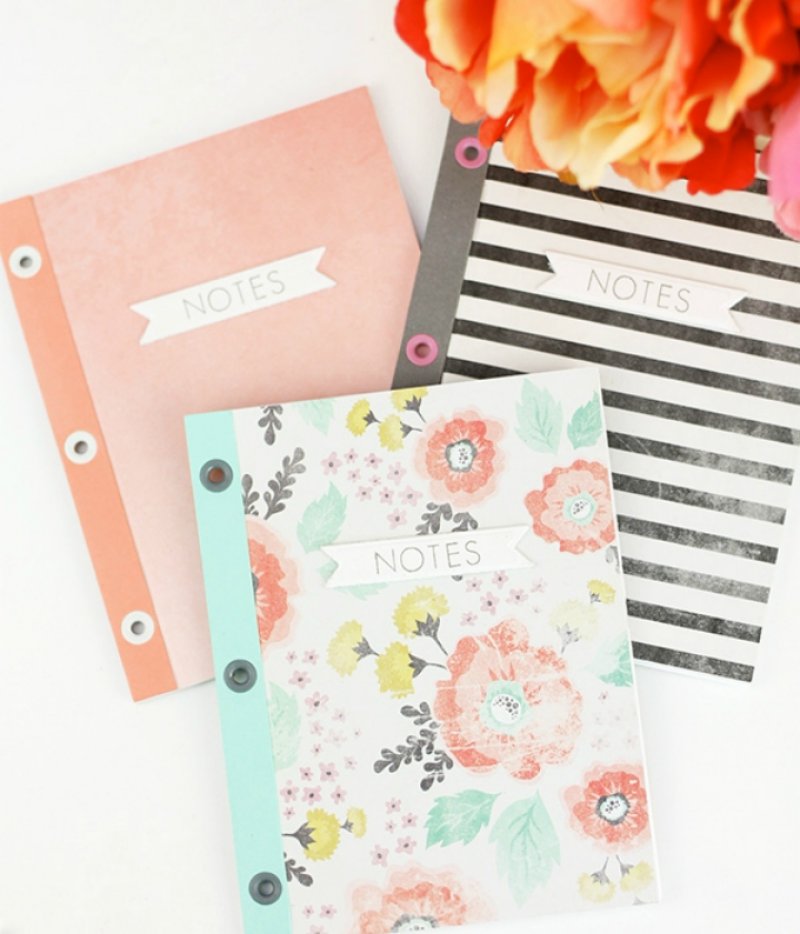 Eyelet Bound Floral Notebooks.