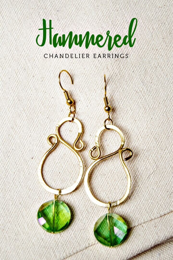 Hammered Chandelier Earrings.