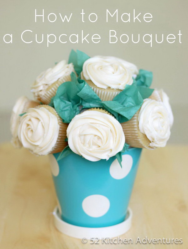 Homemade Cupcake Bouquet.