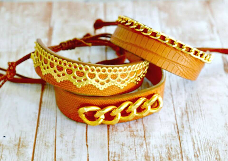 Leather Cuff Bracelets.