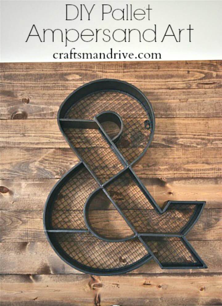 Make Wood Pallet Ampersand Art.