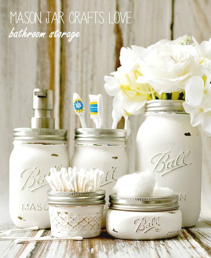 Mason Jar Bathroom Storage & Accessories.