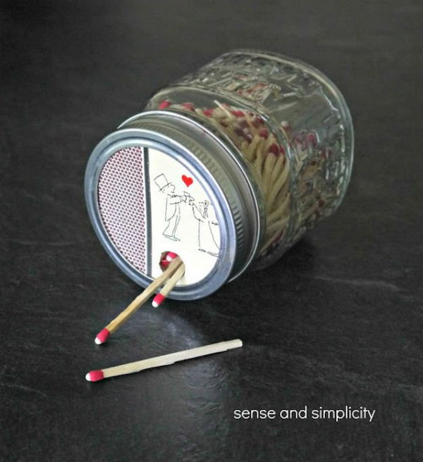 Mason Jar Matchbox.