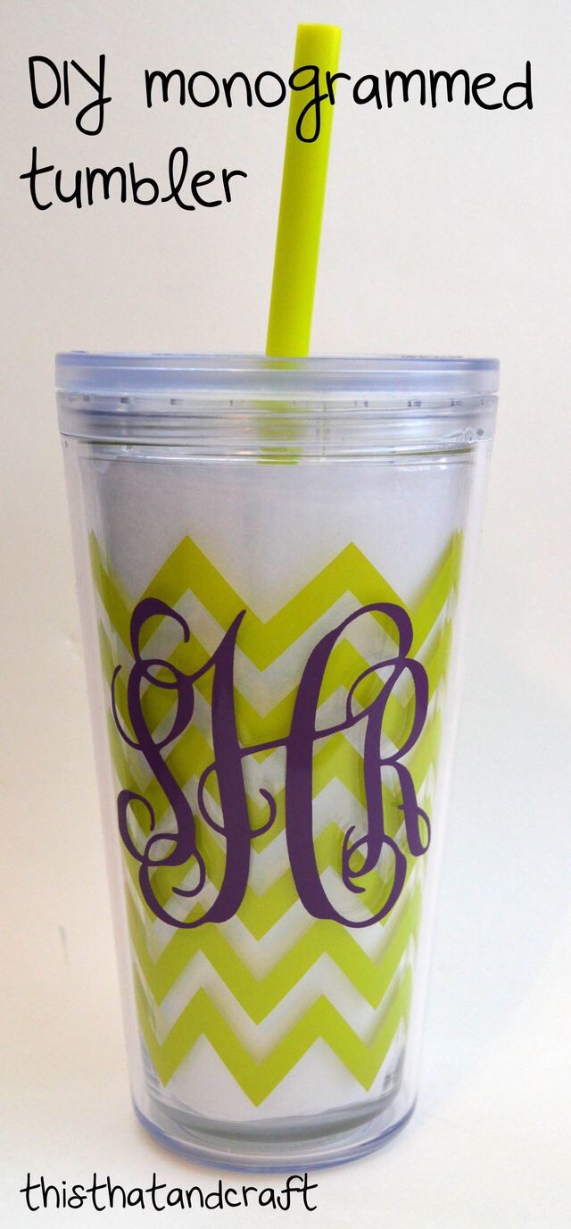 Monogrammed Tumbler.