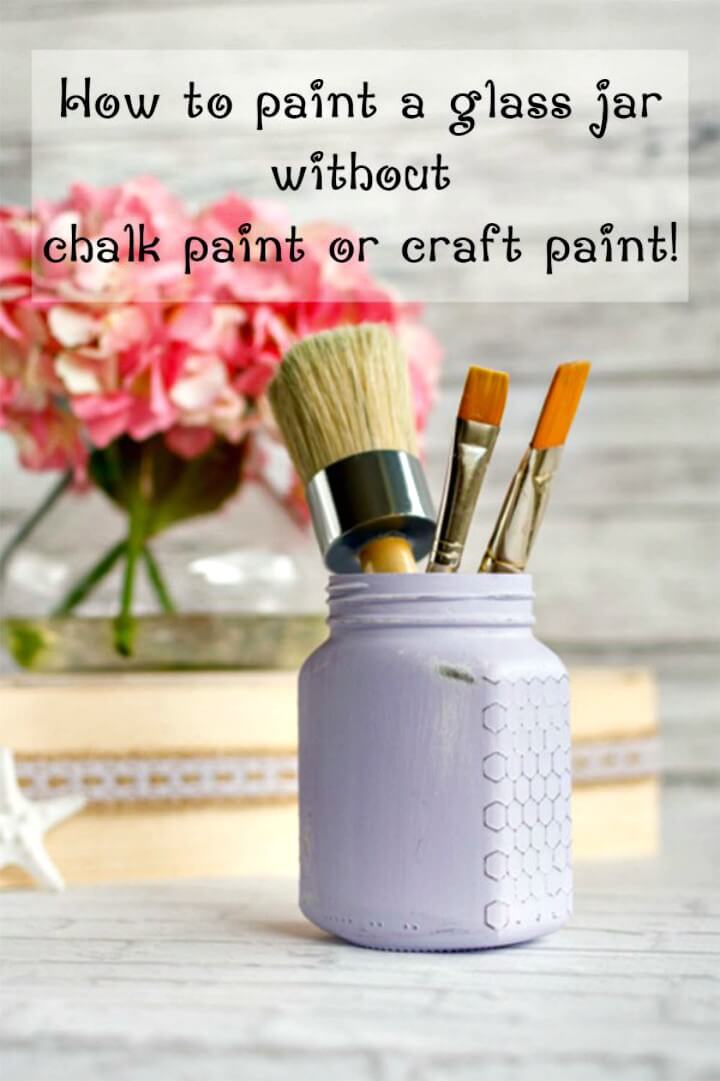 Painted Cottage Chic Glass Jar Tutorial.