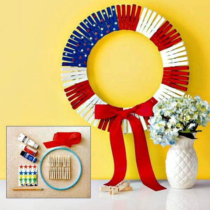 Patriotic Flag Wreath.