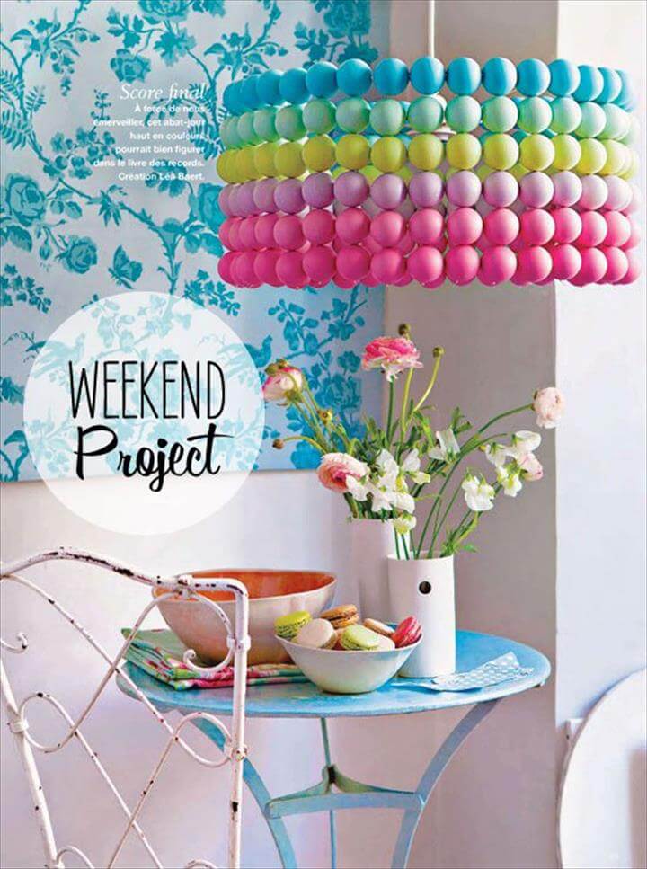 Ping Pong Balls Pendant DIY Lampshade Ideas