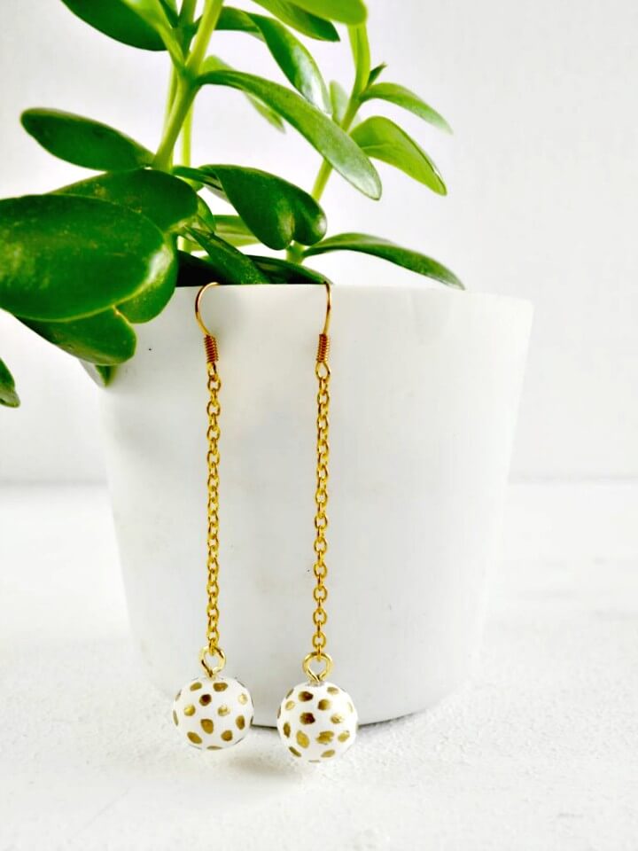 Polka Dot Clay Dangle DIY Earring Ideas.