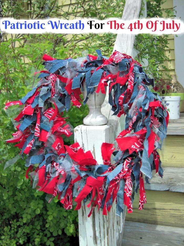 Quick Patriotic Wreath For The 4th Of July.