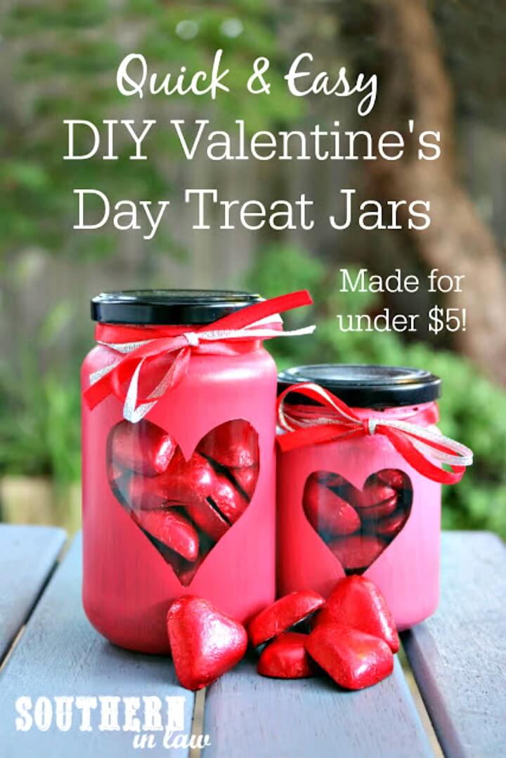 Quick and Easy DIY Valentine’s Day Treat Jars.