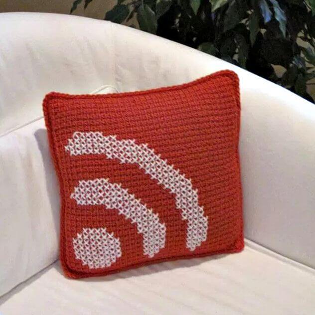 RSS Feed Pillow And Stitch Pattern.