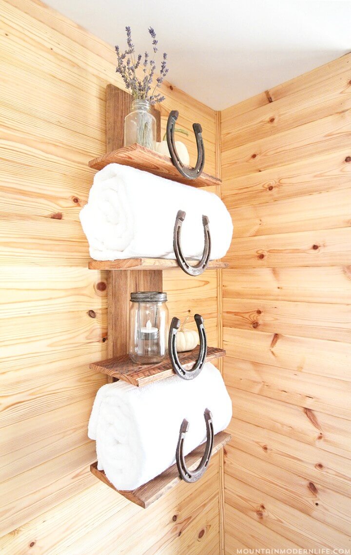 Rustic Bathroom Shelf.